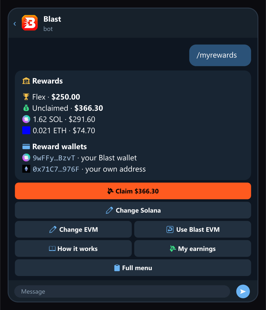 /myrewards: your rewards and where they are paid.